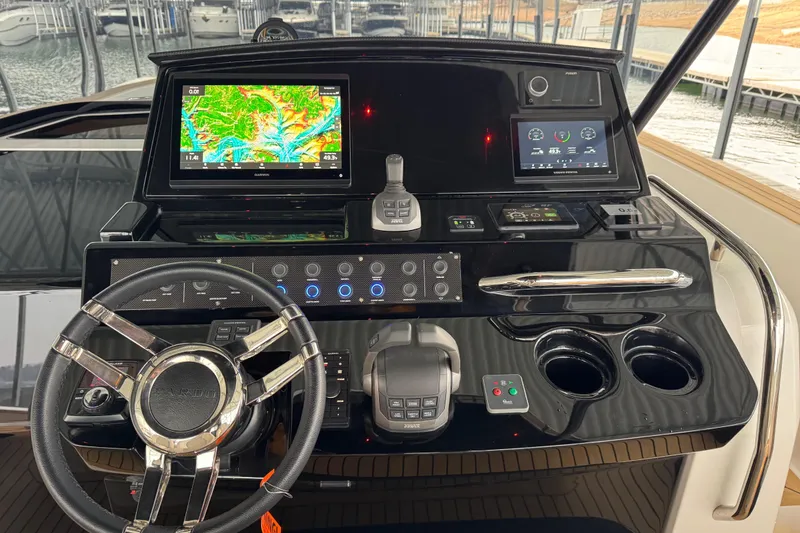 Slide: The Image of Cockpit of 2025 Pardo Yachts P38 with advanced navigation and control systems. - 15