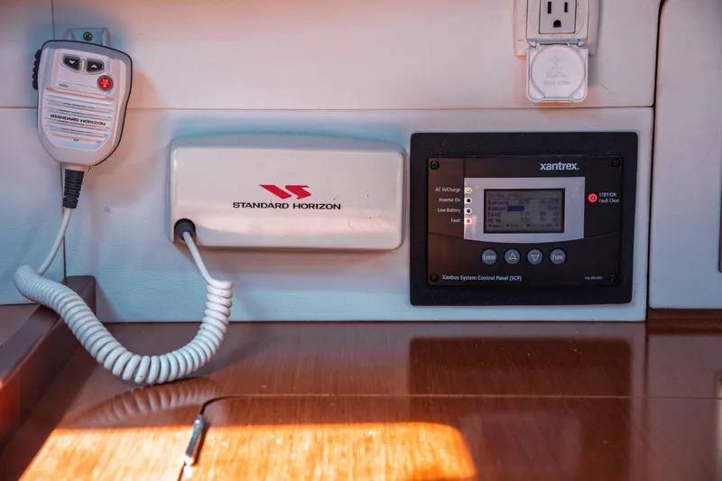 Slide: The Image of Control panel and radio equipment on 2011 Beneteau Oceanis 50 yacht. - 36