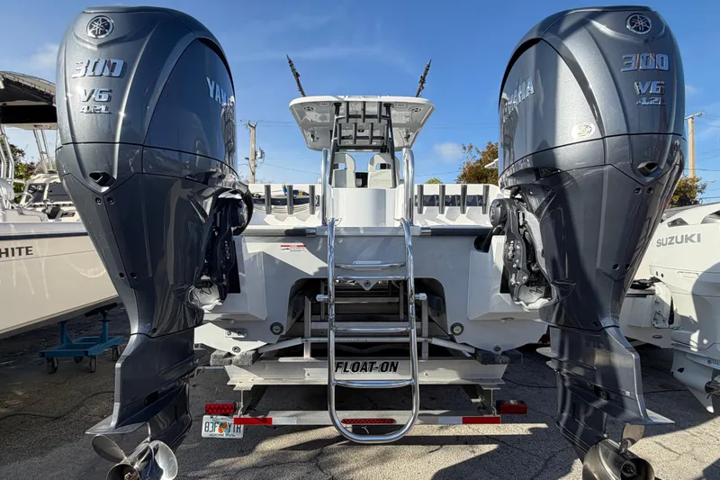 Slide: The Image of 2026 Twin Vee 280 GFX2 CC boat interior with stylish seating and modern design. - 19