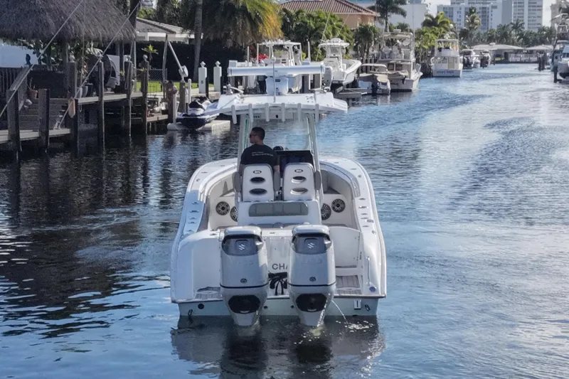 Slide: The Image of Cape Horn 32 XS 2023 boat on waterway. - 9