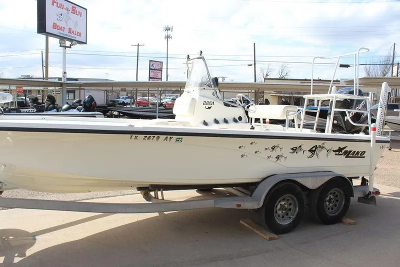 Slide: The Image of Kenner 2201 boat, 2009 model, on trailer at Fun n Sun Boat Sales. - 7