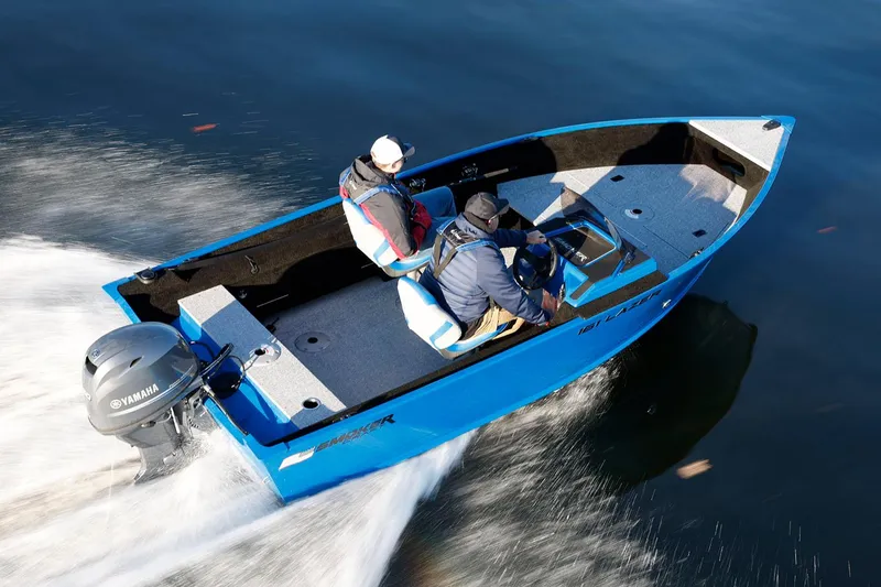 Slide: The Image of Manufacturer Provided Image: Smoker Craft Lazer 161 boat, 2026 model, on calm water. - 4