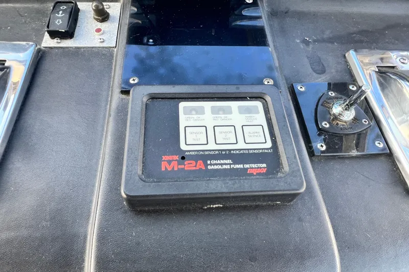 Slide: The Image of Control panel of 1987 Chris-Craft 412 Amerosport with gasoline fume detector. - 18