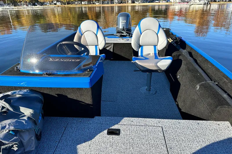 Slide: The Image of Manufacturer Provided Image: Interior view of the 2026 Smoker Craft Lazer 161 boat. - 6
