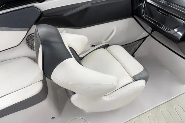 Slide: The Image of 2019 Scarab 195 G boat interior with sleek, modern seating design. - 13