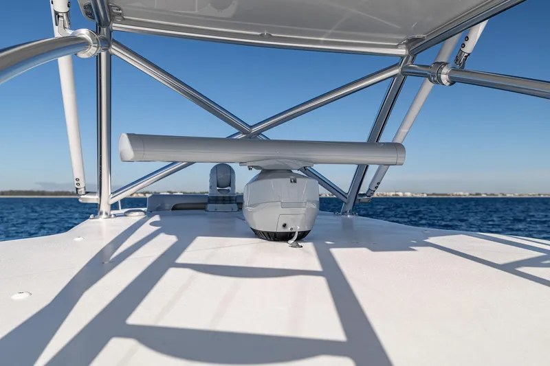 Slide: The Image of 2026 SeaVee 420Z boat cruising on open blue ocean waters. - 84