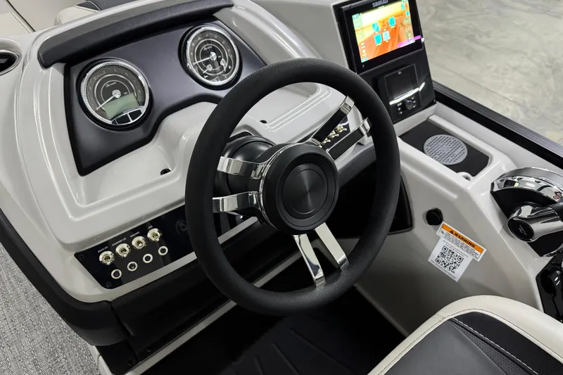 Slide: The Image of 2026 Barletta Cabrio 24M dashboard with steering wheel, gauges, and touchscreen display. - 27