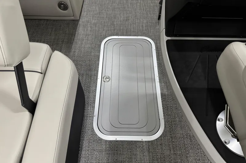 Slide: The Image of 2026 Barletta Cabrio 24M interior with gray flooring and sleek seating design. - 30