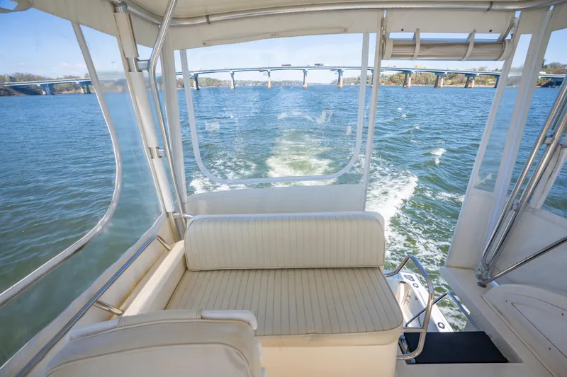 Slide: The Image of Interior view of 2006 Sabreline 36 Fly yacht cruising on a sunny day. - 70