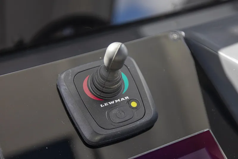 Slide: The Image of Lewmar joystick control on 2019 Formula 430 Super Sport Crossover boat. - 42