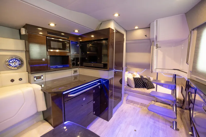 Slide: The Image of Luxurious interior of 2019 Formula 430 Super Sport Crossover yacht with modern amenities. - 45
