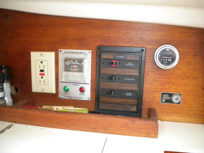 Slide: The Image of Electrical control panel on 1980 Sabre 34 MK II. - 35
