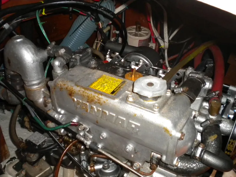 Slide: The Image of Engine compartment of a 1980 Sabre 34 MK II with Yanmar engine. - 41