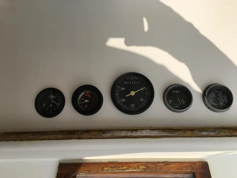 Slide: The Image of Instrument panel of a 1980 Sabre 34 MK II sailboat. - 8