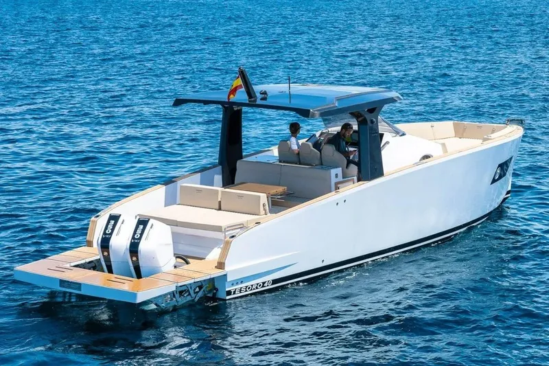 Slide: The Image of Tesoro 40 boat 2026 on open sea. - 5
