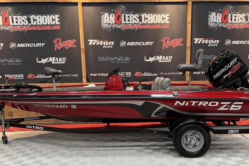 The Image of 2013 Nitro Z-6 boat with Mercury engine at Anglers Choice event. - 1