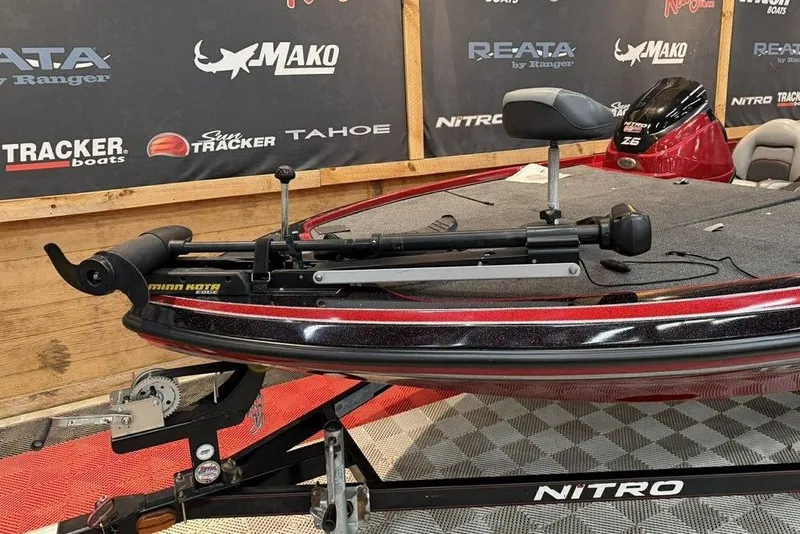 Slide: The Image of 2013 Nitro Z-6 boat with Minn Kota trolling motor on display. - 4