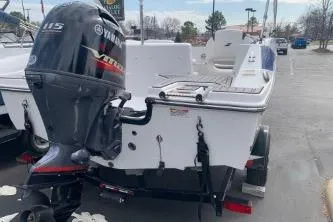 Slide: The Image of 2023 Starcraft SVX 171 OB boat with Yamaha outboard motor in parking lot. - 5
