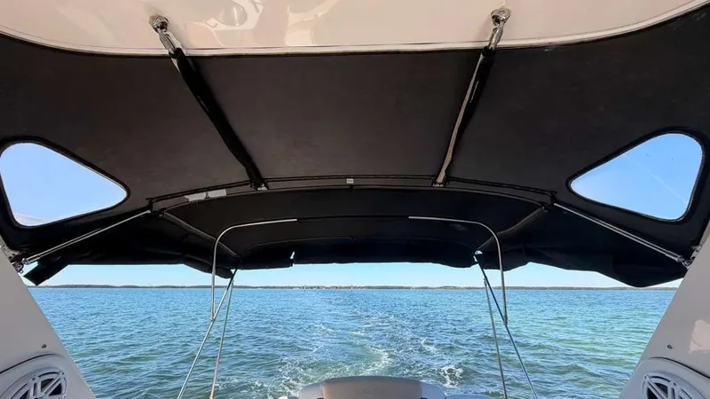 Slide: The Image of View from Sea Ray Sundancer 310 overlooking open sea. - 17