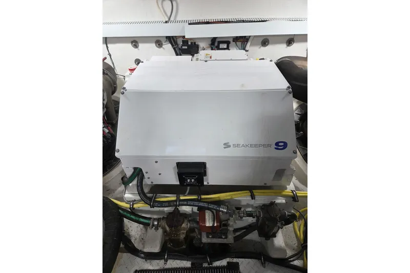 Slide: The Image of Seakeeper 9 stabilizer in 2018 Cruisers Yachts 54 Cantius engine room. - 41