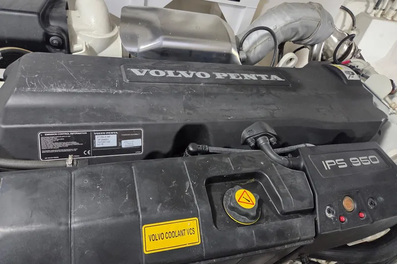 Slide: The Image of Volvo Penta IPS 950 engine in 2018 Cruisers Yachts 54 Cantius. - 9