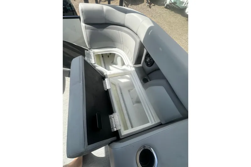 Slide: The Image of Captain's chair on 2026 Godfrey Monaco Sun Deck 235 SDC boat, featuring sleek design and comfort. - 38