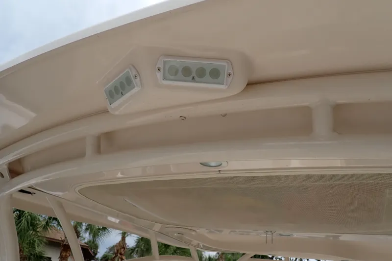 Slide: The Image of 2016 Grady-White Freedom 275 boat canopy with integrated LED lights. - 41