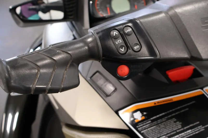 Slide: The Image of 2017 Sea-Doo GTX Limited S 260 handlebar controls with VTS, Sport, and Eco buttons. - 13