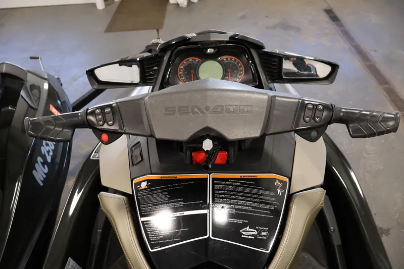 Slide: The Image of 2017 Sea-Doo GTX Limited S 260 dashboard and controls, featuring steering and display. - 25