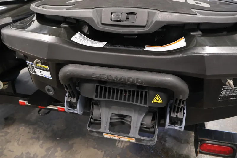 Slide: The Image of 2017 Sea-Doo GTX Limited S 260 rear view, showcasing the jet propulsion system. - 34