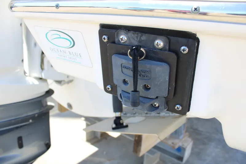 Slide: The Image of 2020 Pursuit DC 235 Dual Console boat with Ocean Blue Yacht Sales logo. - 55
