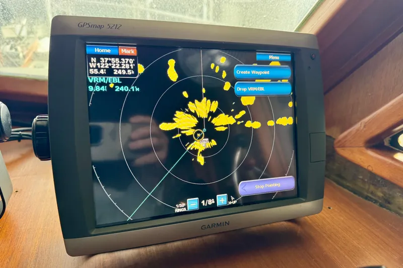 Slide: The Image of Garmin GPSmap 5212 displaying navigation data on 1982 Tung Hwa Seahorse boat. - 19