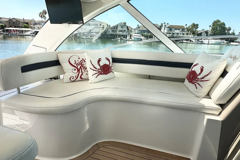 Slide: The Image of Luxurious seating area on a 2008 Sea Ray 48 Sundancer yacht. - 11