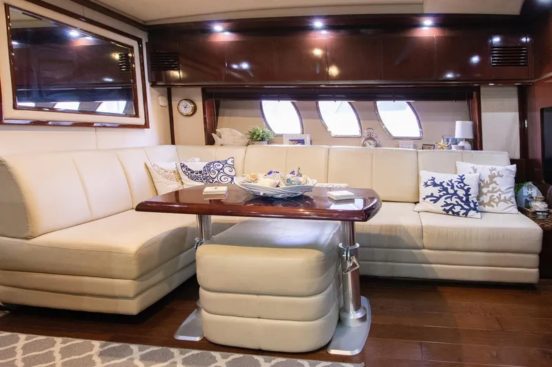 Slide: The Image of Luxurious interior of 2008 Sea Ray 48 Sundancer yacht. - 16