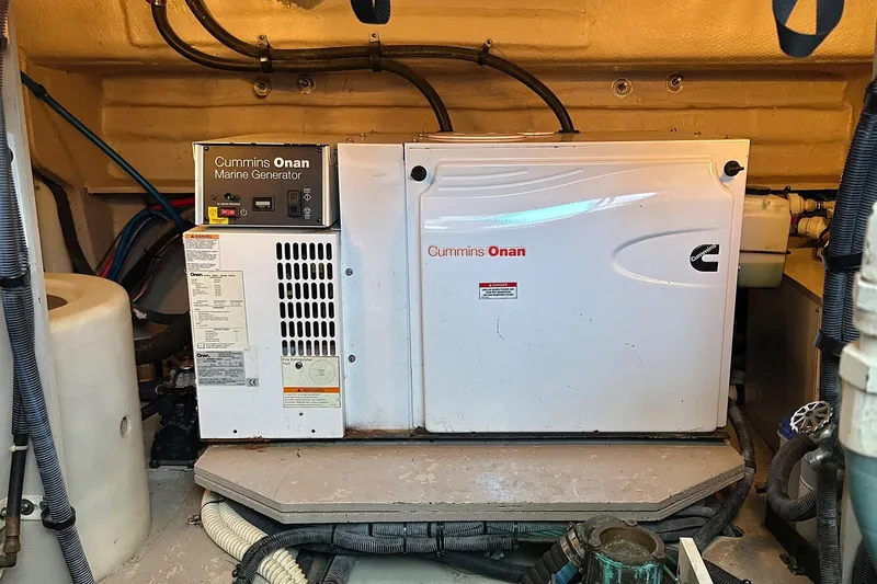 Slide: The Image of Cummins Onan generator in 2008 Sea Ray 48 Sundancer boat. - 39