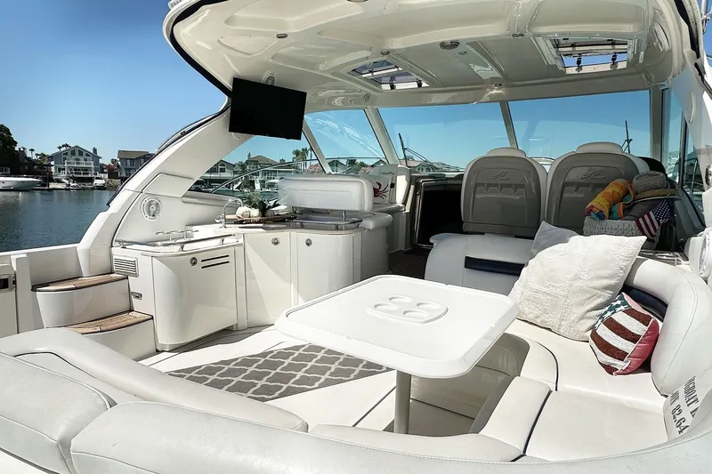 Slide: The Image of Luxurious interior of 2008 Sea Ray 48 Sundancer yacht. - 7
