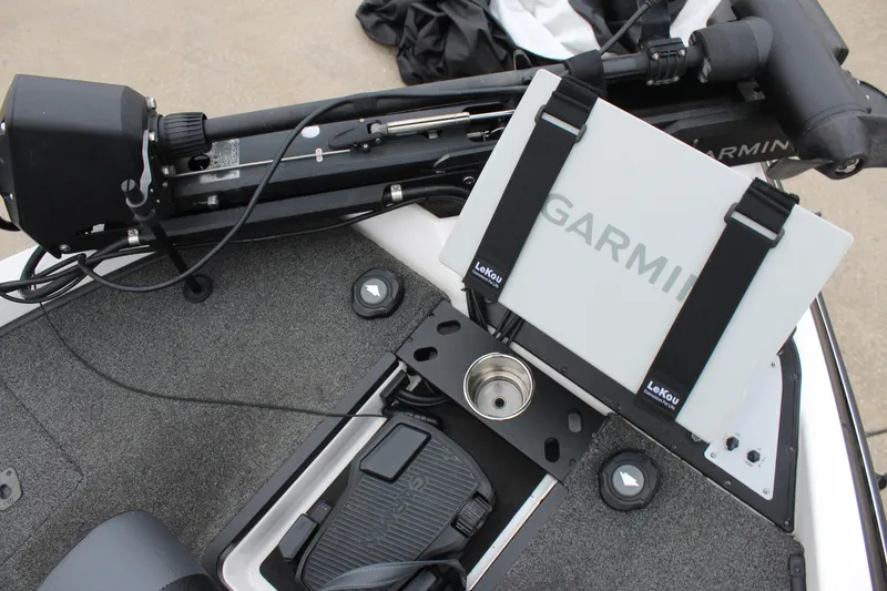 Slide: The Image of 2021 Caymas CX 18 SS boat with Garmin navigation system and trolling motor. - 17