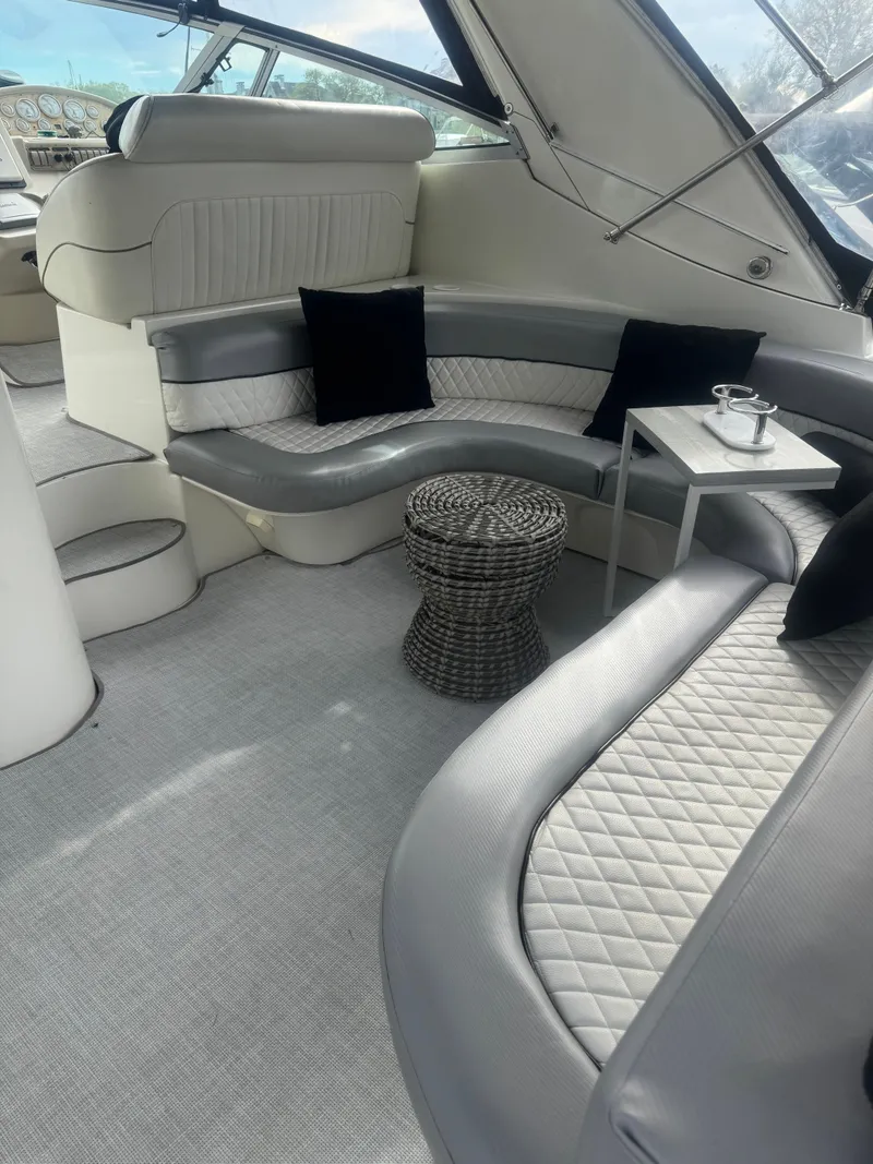 Slide: The Image of Interior of a 1998 Cruisers Yachts 3870 Espirit with elegant seating area. - 7