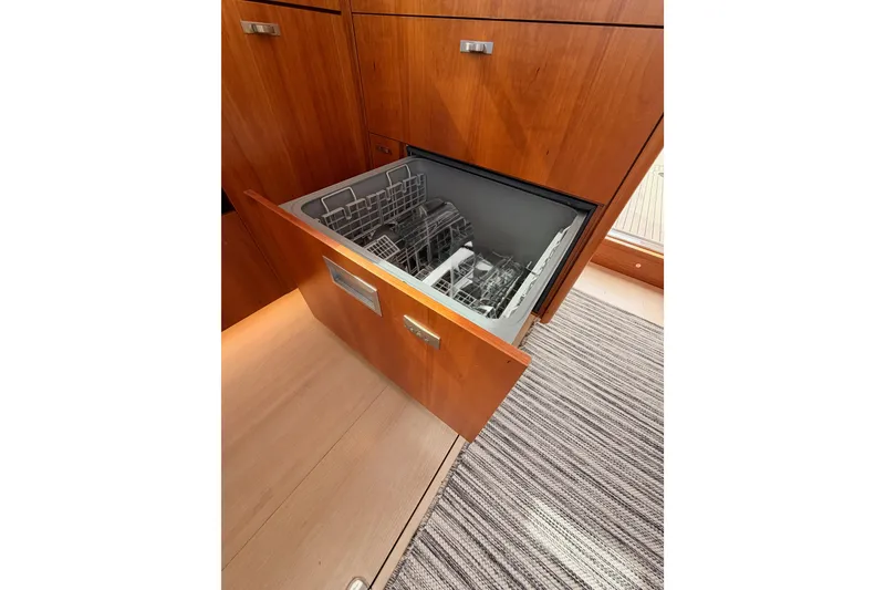 Slide: The Image of Built-in dishwasher in 2016 Moody Decksaloon 54 yacht kitchen. - 59
