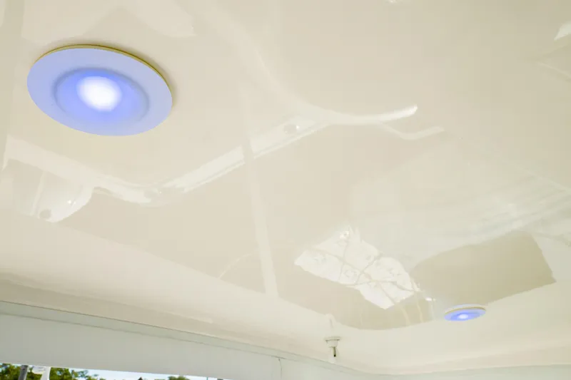 Slide: The Image of Ceiling lights on 2018 Intrepid 475 Sport Yacht interior. - 75