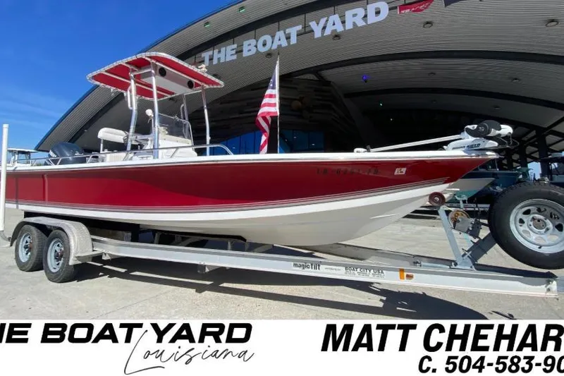 The Image of 2005 Sea Pro SV2400CC Bay Boat on trailer at The Boat Yard, Louisiana. - 0
