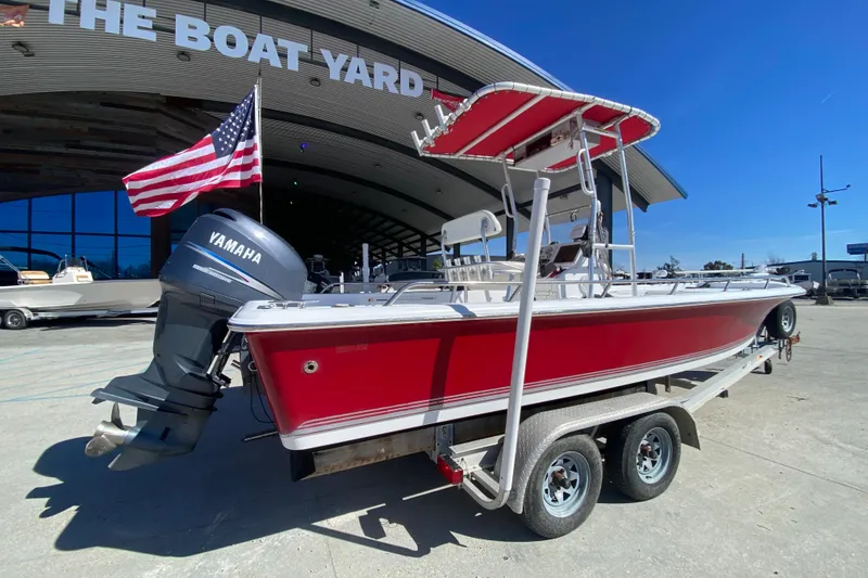 Slide: The Image of 2005 Sea Pro SV2400CC Bay Boat with Yamaha motor on trailer, displayed at The Boat Yard. - 3