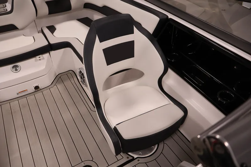 Slide: The Image of 2020 Yamaha Boats 195S interior with sleek seating and modern design. - 35