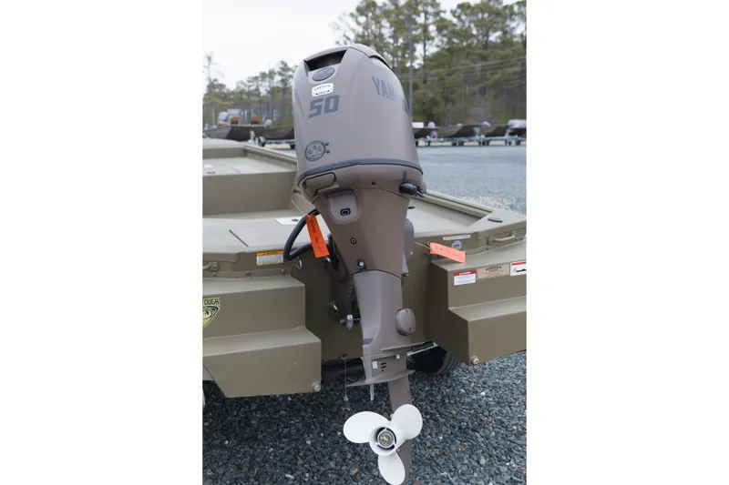 Slide: The Image of 2026 G3 Gator Tough 16 DK boat with Yamaha 50 outboard motor. - 7