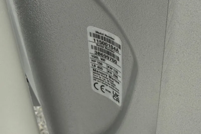 Slide: The Image of Label on a 2026 Berkshire 22RFX CTS boat, displaying model and specifications. - 20