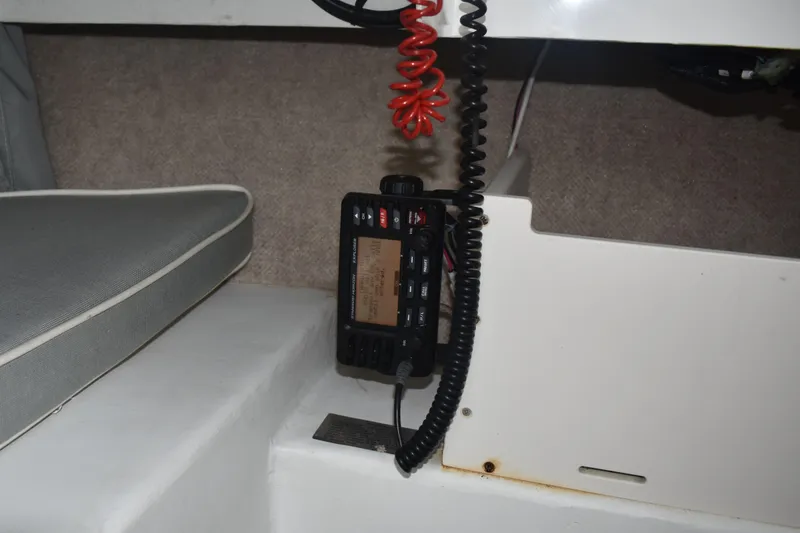 Slide: The Image of VHF radio installed in 2015 Parker 2320 SL Sport Cabin boat interior. - 19