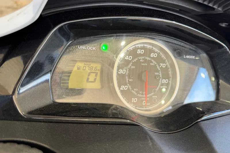 Slide: The Image of Dashboard of 2014 Yamaha WaveRunner FX SHO showing speedometer and hour meter at 78.6 hours. - 6