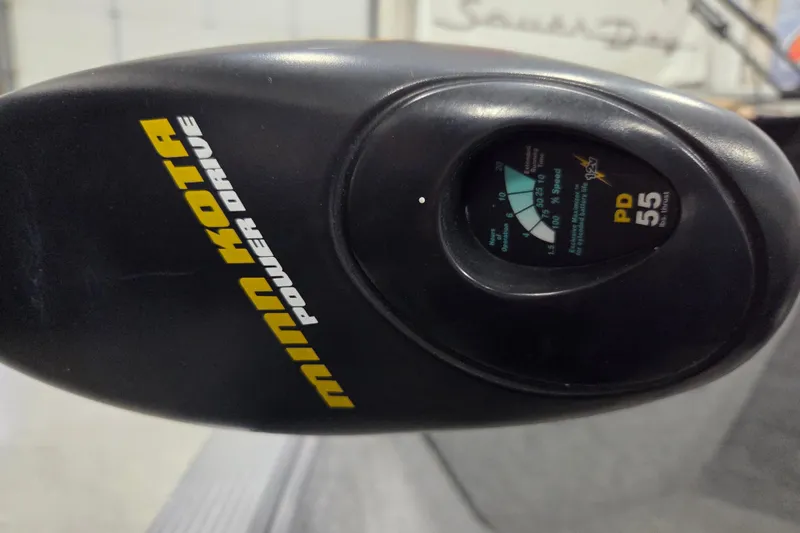 Slide: The Image of Minn Kota Power Drive motor on 2006 Lund 1775 Classic Sport boat. - 7
