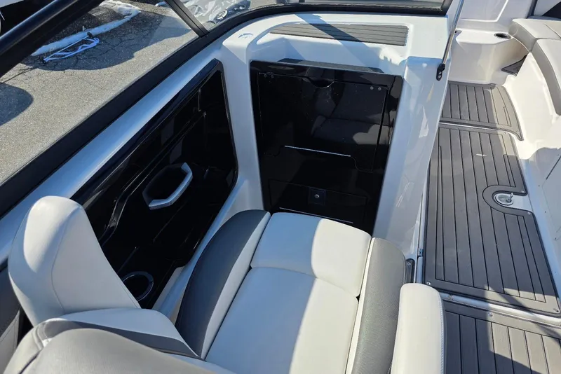 Slide: The Image of 2017 Yamaha Boats 212 Limited interior with sleek seating and modern design. - 27