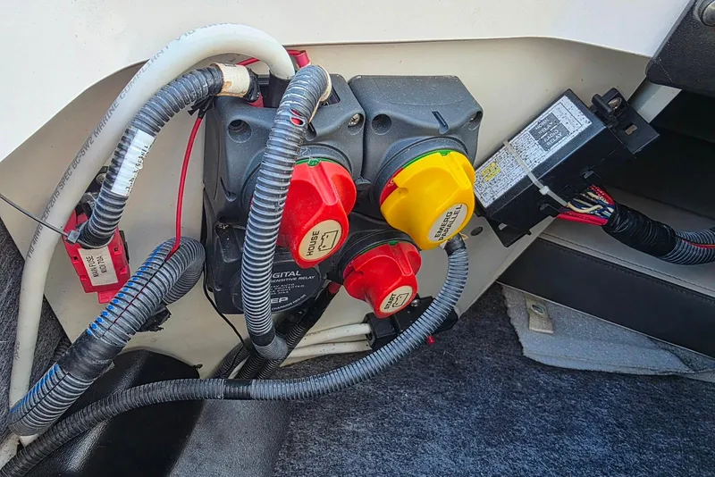 Slide: The Image of Electrical system components in a 2017 Yamaha Boats 212 Limited. - 31